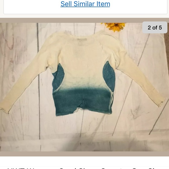 SemiSheer Sweater‎ OS By Story Of Lola Crm/Grn (z) - Picture 2 of 5